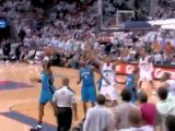 Dwight Howard rises up and Block the Bobcat attack late in t