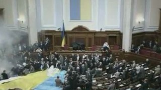 Zamieszki w Ukraińskim Parlamencie