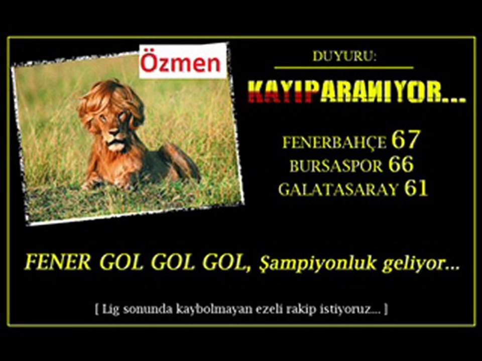 Galatasarayin anisina   --->'fenerbahcenin hatirasi'