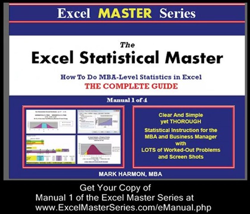 Excel Statistical Master - eManual 1