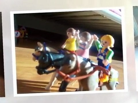 Ballade à cheval avec les Playmobiles de Laura