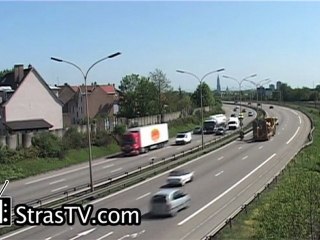 90 km/h sur l'autoroute à Strasbourg