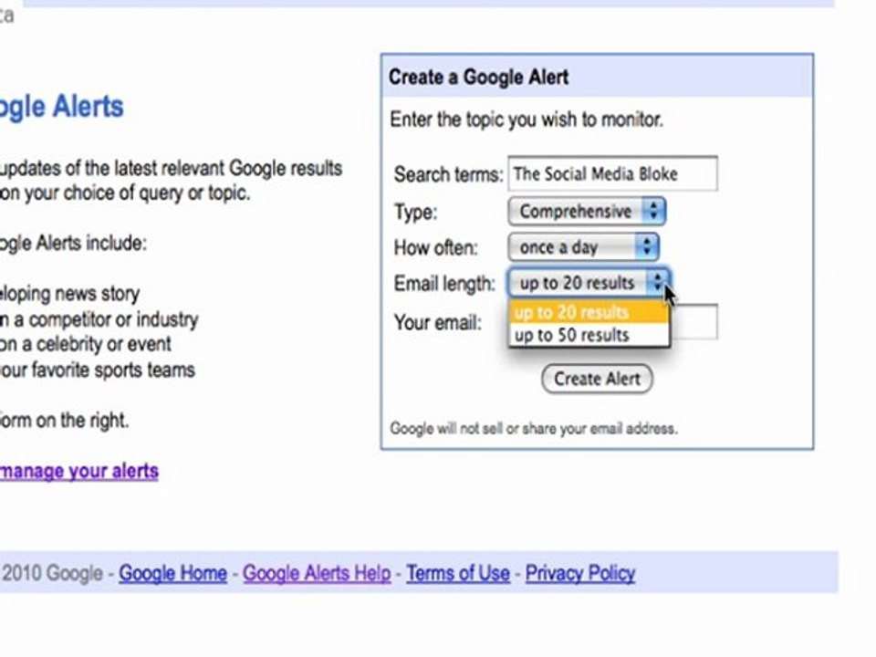 Personal Branding using Google Alerts