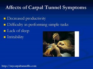 Carpal tunnel Symptoms