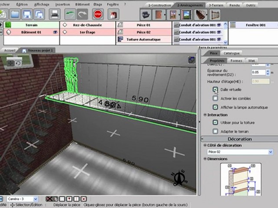 Architecture 3D : Passerelle industrielle