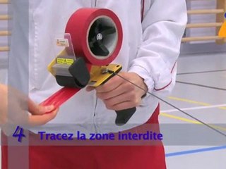 Tchoukball: Comment tracer une zone interdite avec un déroul