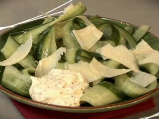 Recette de Carpaccio de concombres et sa petite crème