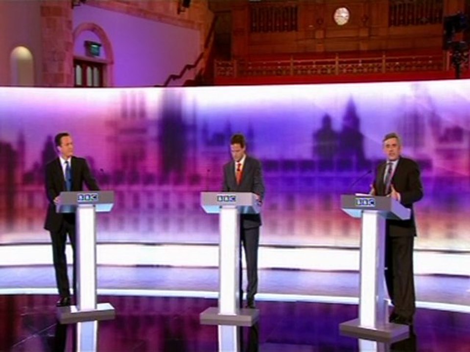 Brown goes on the attack in third and final TV debate