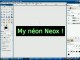 Tuto sur la création d'une image texte néon avec The GIMP