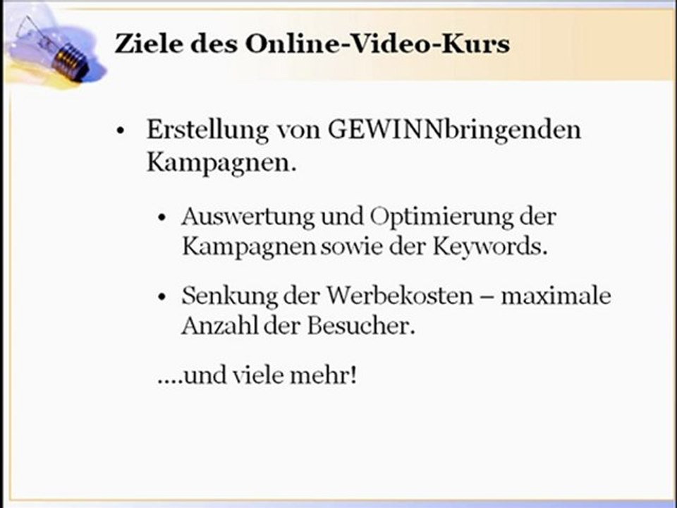 Adwords Optimierung