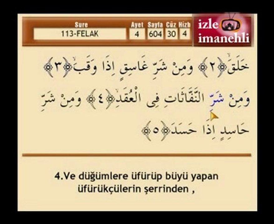 FELAK  suresi - mehmet eminay