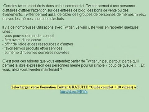 Qu'est ce que Twitter? Formation Twitter Gratuite et Rapide