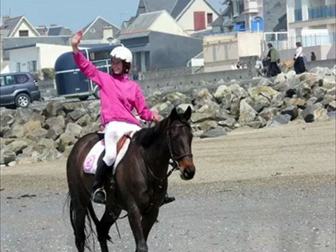 skimboard tracté par cheval -avril 2010- Coutainville