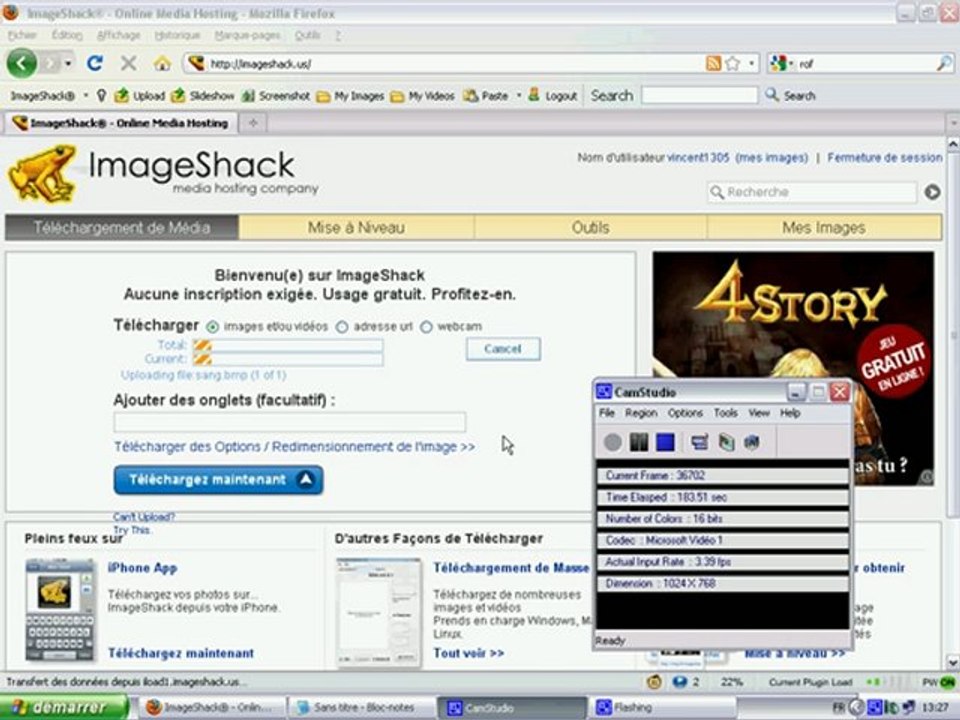 tuto poster une image in internet