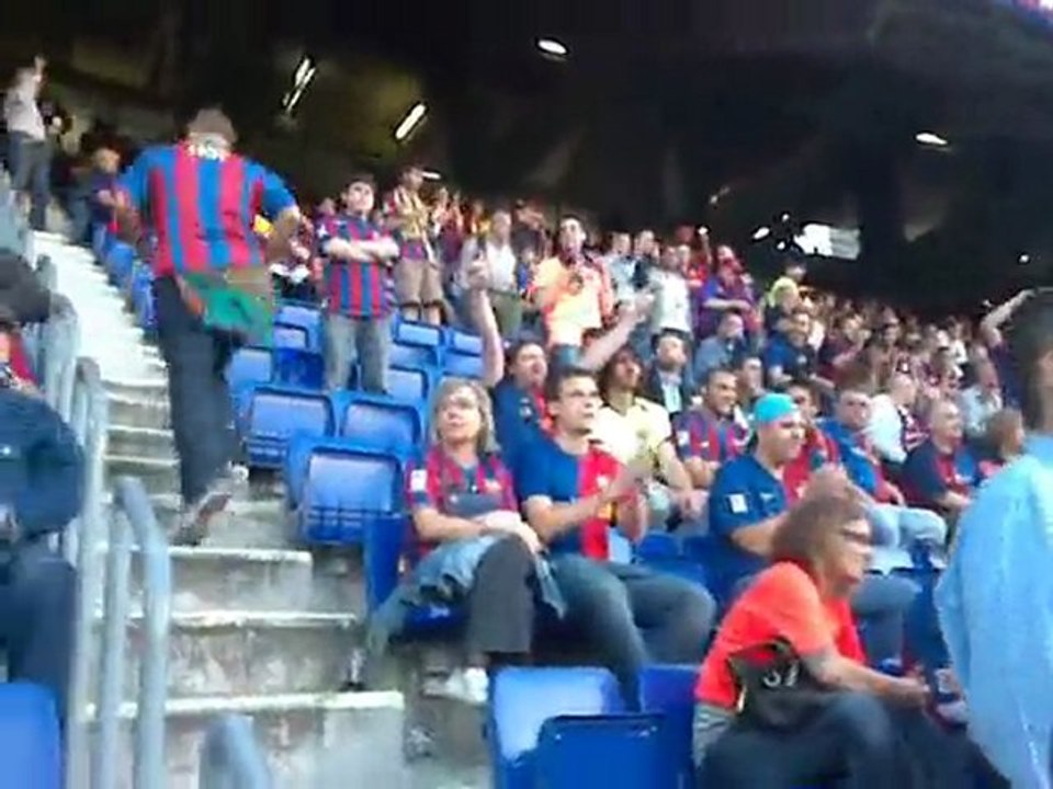 Calentamiento Barça-Inter