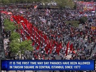 Thousands mark May Day at iconic Istanbul square