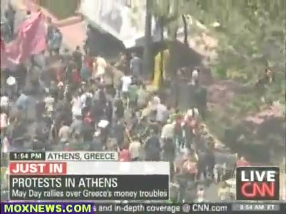 1er mai 2010 - Grèce - Manif affrontement avec la police