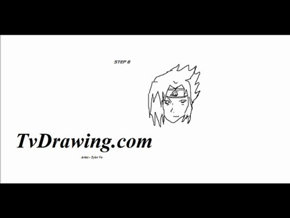 How to Draw Sasuke Uchiha Face Eyes Body Hair Head Shippuden