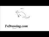 How to draw a Simple Cartoon Kangaroo (Head, Face, Body)Easy