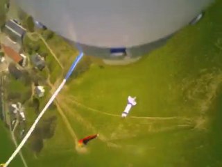 Modellrakete und das Sauerland von oben