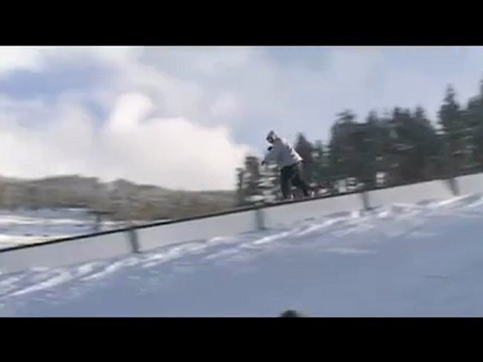 World Record Rail Slide on a Snowboard