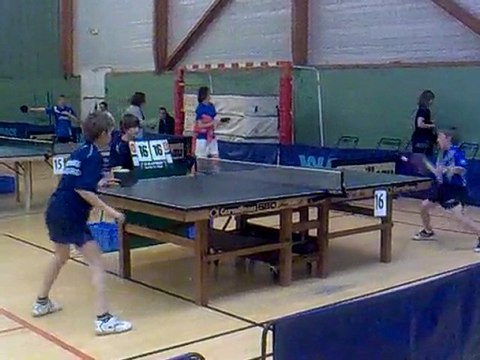 Tennis de table finale Quentin et Jules