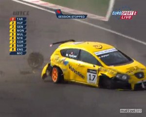 WTCC saison 2010 Marrakech Nykjaer crash