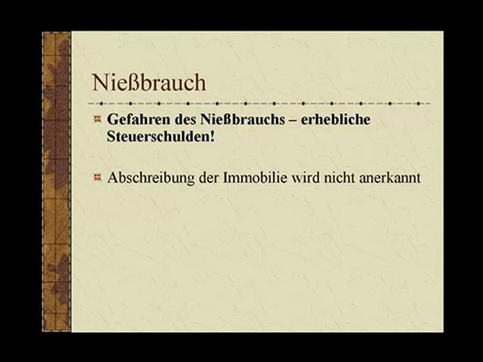Nießbrauch wohnrecht