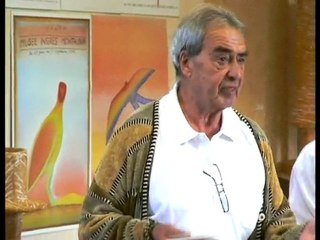 Inauguration de l'exposition Folon à Diges par M. DELILLE