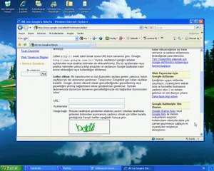 Sitenizi Google'ye Ekleyin ..