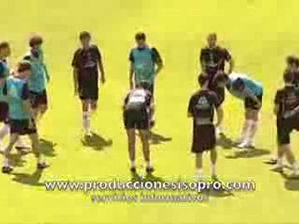 Calentamiento de la UDS antes del encuentro ante el Huelva