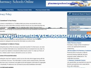 Pharmacy Schools Online