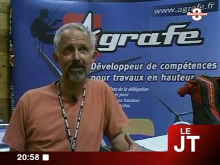 Marc Batard au Salon de l'aménagement en montagne.