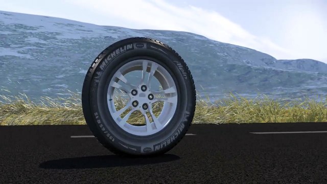 Animation 3D photo réaliste : Michelin lance son nouveau pneu Alpin en HD