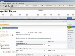 DotNetNuke Tutorial, changing email notification text