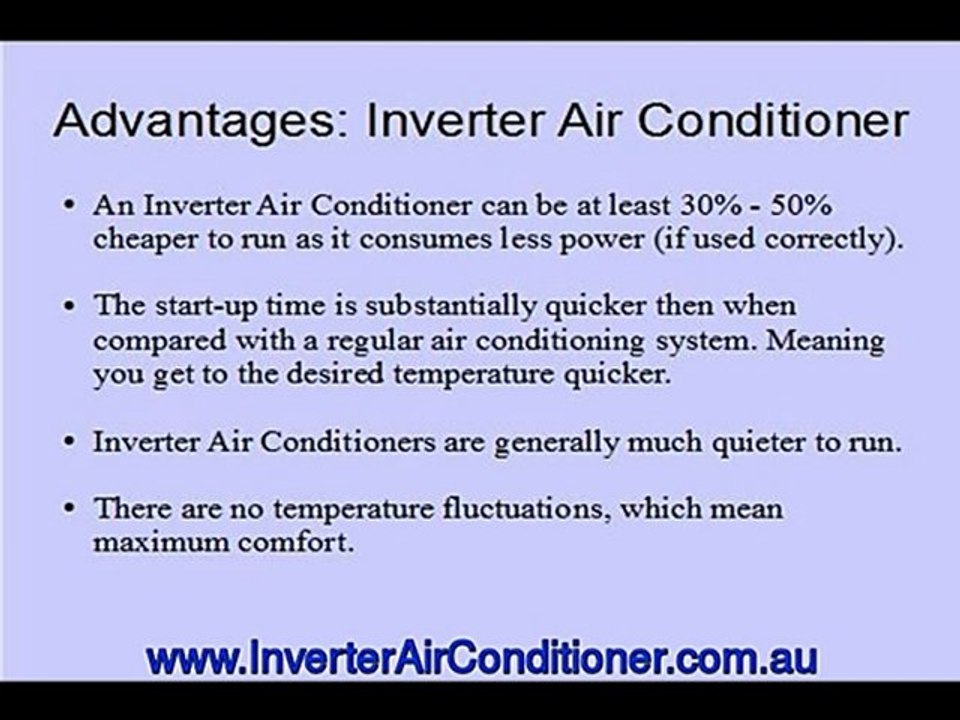 Inverter Air Conditioner Advantages