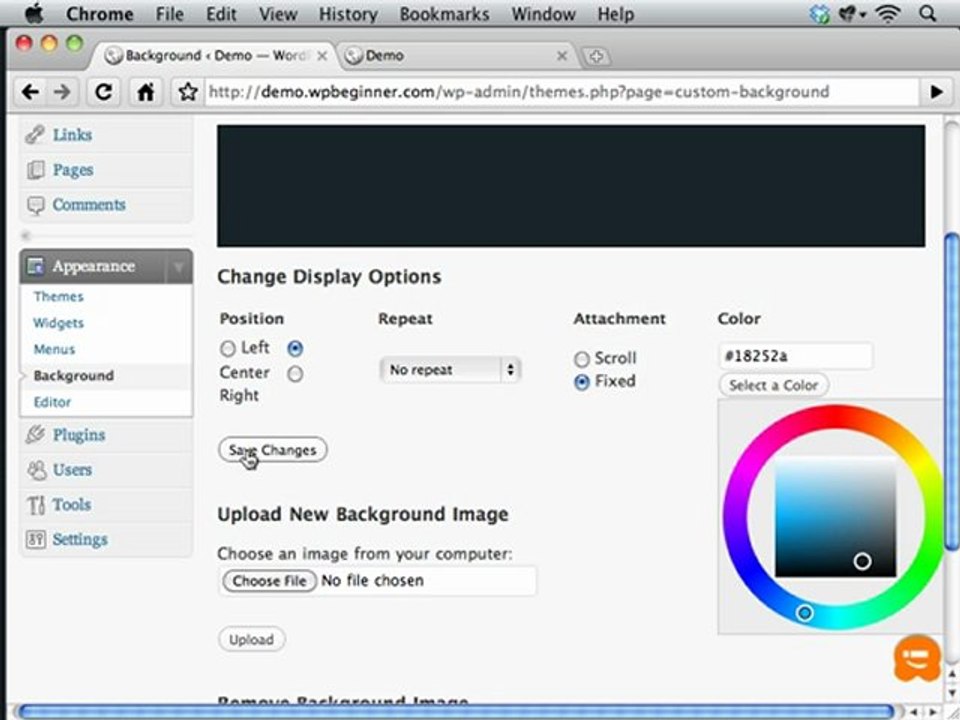 How to add Custom Background in WordPress 3.0