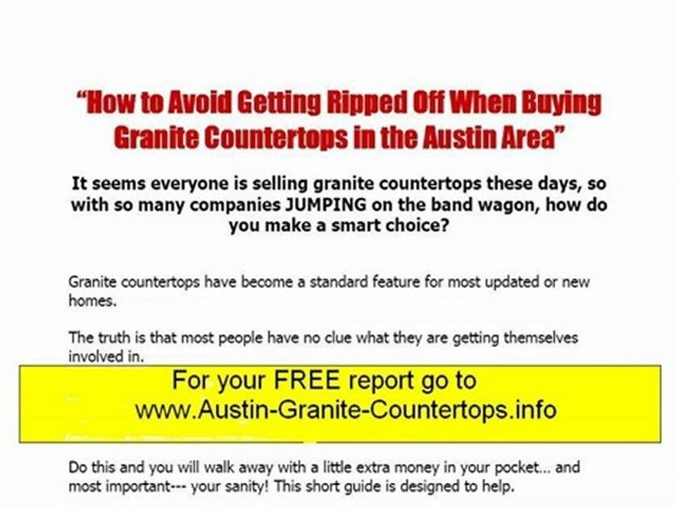 Avoid Getting Ripped Of By Austin Granite Countertops Compa