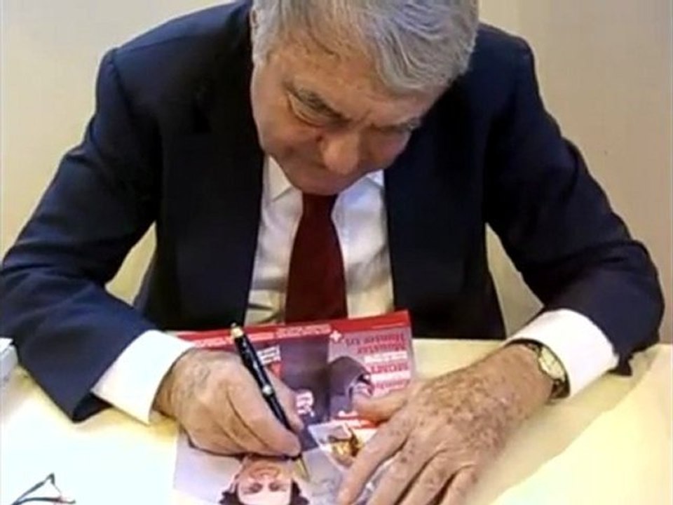 Dédicace de Lanzmann à Nabe au Salon du Livre