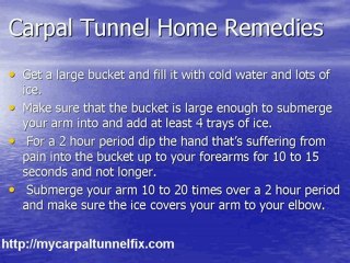 carpal tunnel home remedies