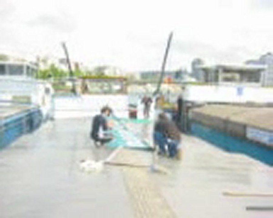 Manifestation des bateliers à Liège le 05 mai 2010