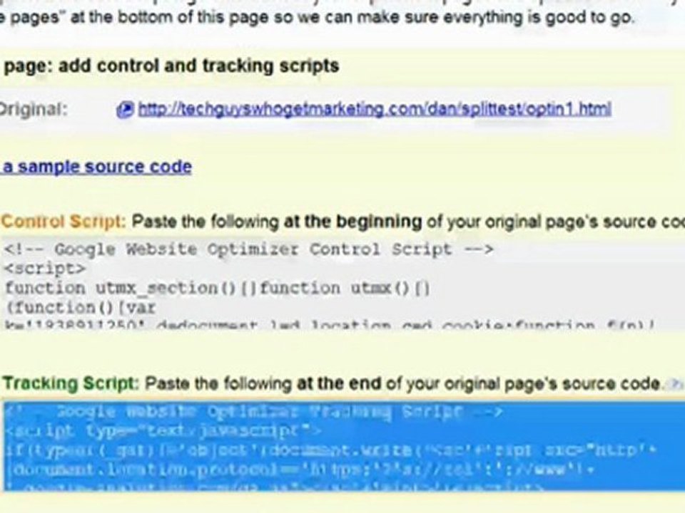 Split Testing with Google Optimizer
