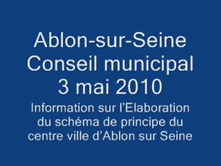 Conseil municipal 3 mai 2010