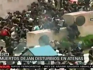 Tensión en Grecia: tres muertos durante una protesta contra