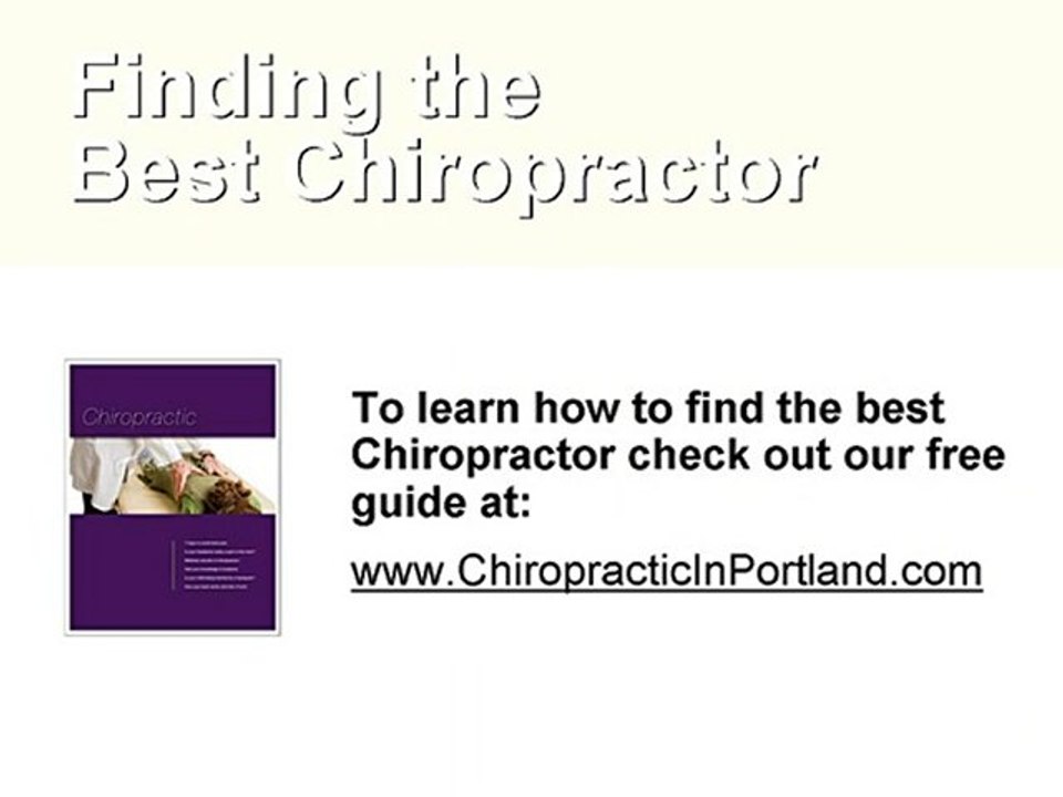 Chiropractic In Portland