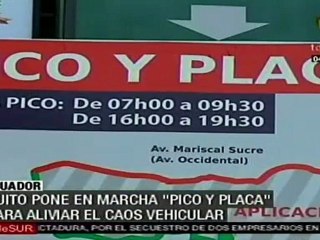 Quito pone en marcha Pico y placa para aliviar caos vehicula