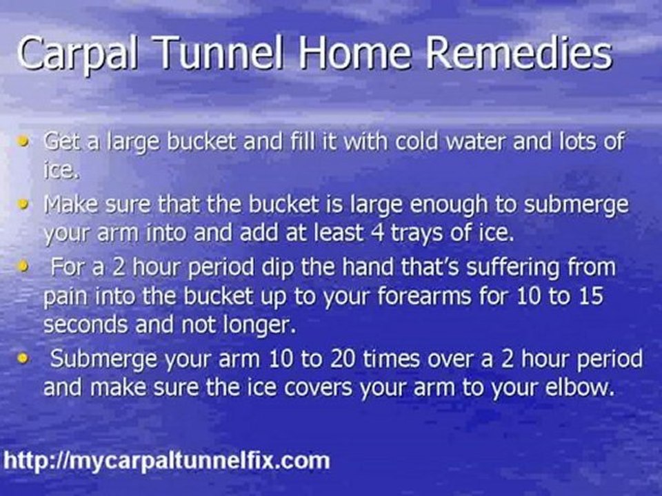 Carpal Tunnel Home Remedies