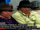 Protestan indígenas contra ley de agua en Ecuador