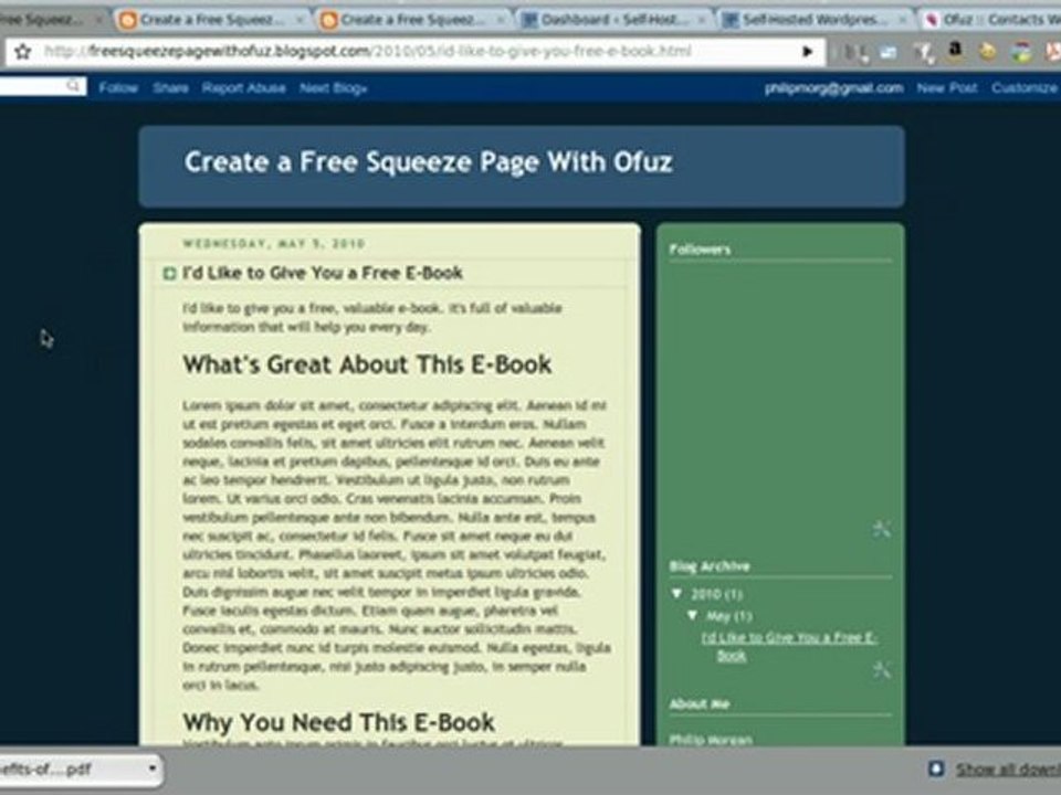 Howto Make a Free Squeeze Page With Free Software