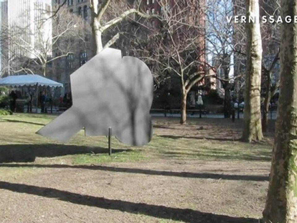 Peter Coffin: Untitled (Sculpture Silhouettes), City Hall Park, New York